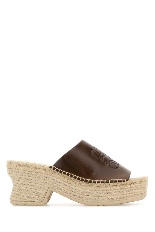 Zeppe Paula s Ibiza Petal in pelle marrone Brown LOEWE PAULA'S IBIZA (L616465X73)