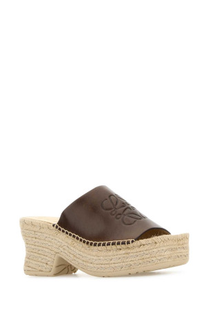 Zeppe Paula s Ibiza Petal in pelle marrone Brown LOEWE PAULA'S IBIZA (L616465X73)
