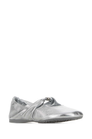 Silver leather Pebble Soft ballerinas Silver LOEWE PAULA'S IBIZA (LLPF466X01)