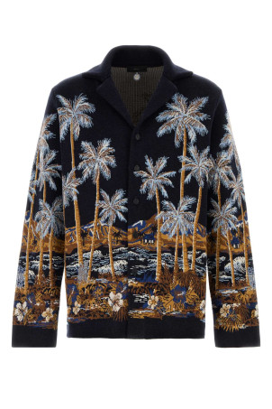 Embroidered wool blend Diamond Head cardigan ALANUI (LMHY004E26KNI0024684)