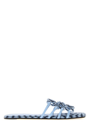 Light blue canvas Paula s Ibiza Petal Anagram slippers BLUE LOEWE PAULA'S IBIZA (LPEA465X11)