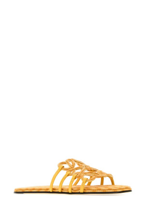 Pastel orange canvas Paula s Ibiza Petal Anagram slippers LOEWE PAULA'S IBIZA (LPEA465X11)