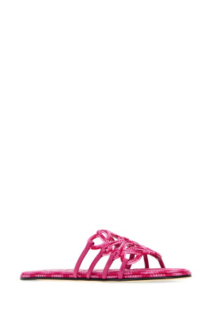 Pink canvas Paula s Ibiza Petal Anagram slippers LOEWE PAULA'S IBIZA (LPEA465X11)