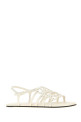 Белые кожаные сандалии Paula’s Ibiza Petal Anagram, белого цвета, LOEWE PAULA’S IBIZA (LPEA465X14) LOEWE PAULA'S IBIZA