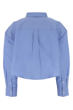 Light blue poplin Crisp oversize shirt CALVIN KLEIN (LV044E170G)