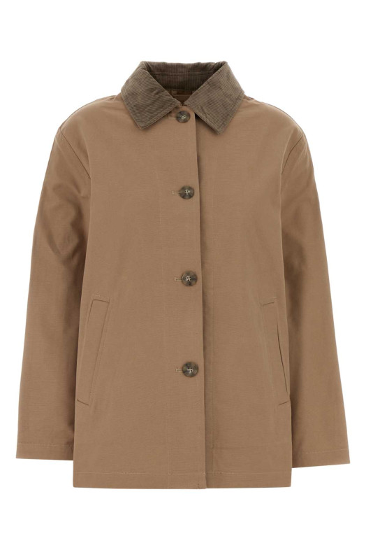 Cappuccino cotton overcoat CALVIN KLEIN (LV044E545G)