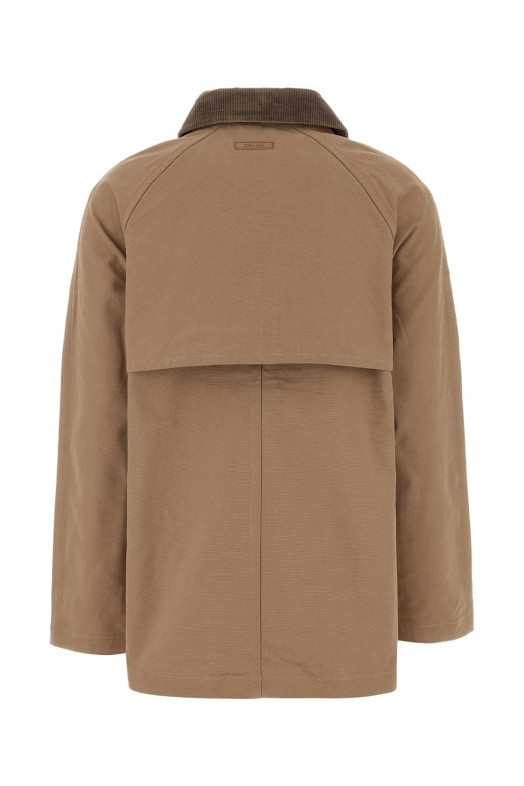 Cappuccino cotton overcoat CALVIN KLEIN (LV044E545G)