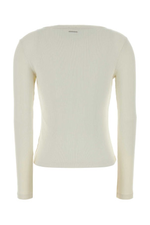 Ivory stretch cotton t-shirt CALVIN KLEIN (LV044F212G)