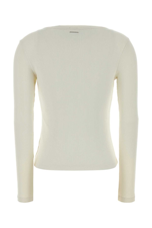 Ivory stretch cotton t-shirt CALVIN KLEIN (LV044F212G)