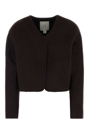 Dark brown wool blend blazer CALVIN KLEIN (LV044G508G)