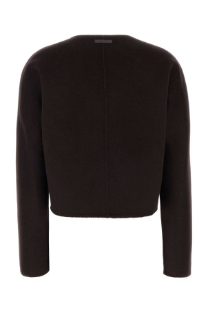 Dark brown wool blend blazer CALVIN KLEIN (LV044G508G)