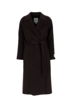 Dark brown wool blend coat CALVIN KLEIN (LV044G509G)