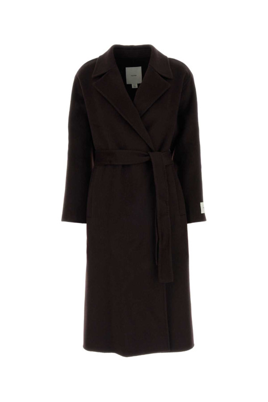 Dark brown wool blend coat CALVIN KLEIN (LV044G509G)