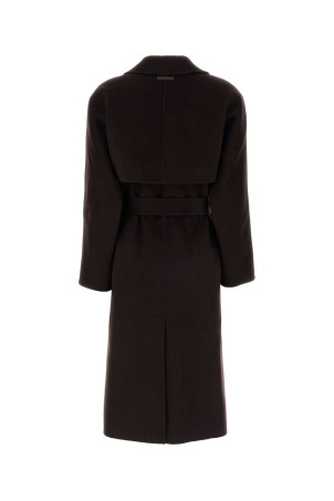 Dark brown wool blend coat CALVIN KLEIN (LV044G509G)