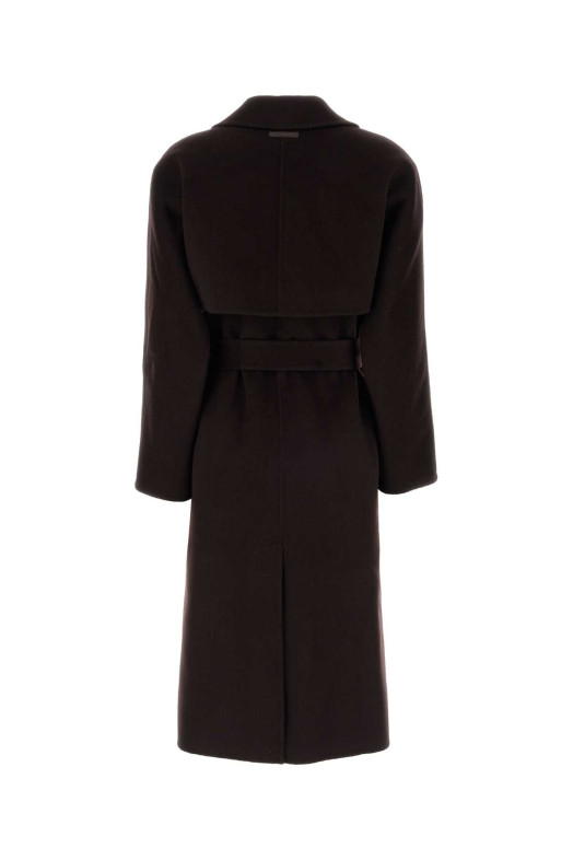 Dark brown wool blend coat CALVIN KLEIN (LV044G509G)