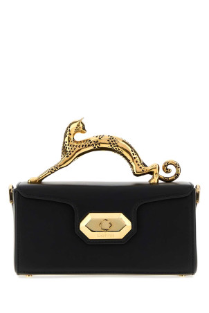 Black leather nano Pencil Cat handbag LANVIN (LWBGBR04SMLEA26)
