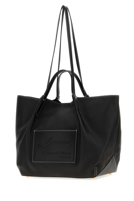 Black leather shopping bag LANVIN (LWBGTTMMGRCAA26)