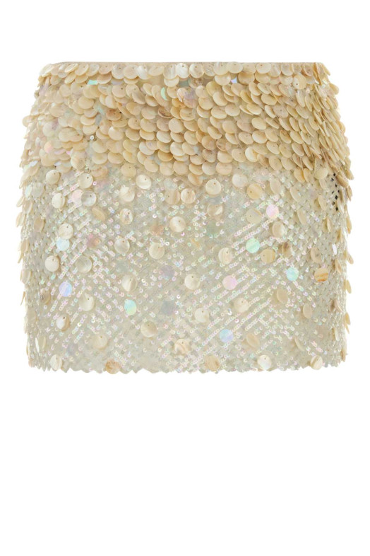 Embellished mesh Light Between Palms mini skirt Brown ALANUI (LWCU004R26MAT001OF88)