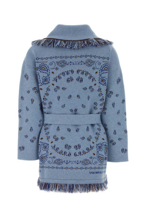 Embroidered wool blend Bandana cardigan Multicolor ALANUI (LWHB064E26KNI0024284)