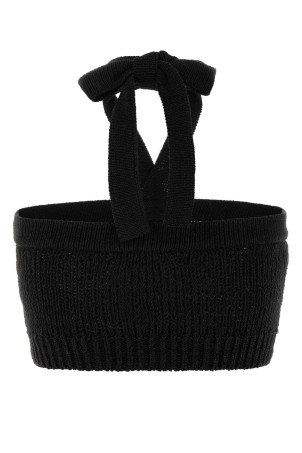 Slate polyester blend Island Memories crop-top Black ALANUI (LWHT00AR26KNI0011010)