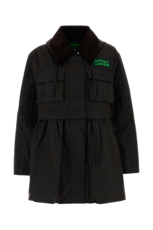 Dark brown cotton Barbour x Ganni jacket BARBOUR X GANNI (LWX1523)