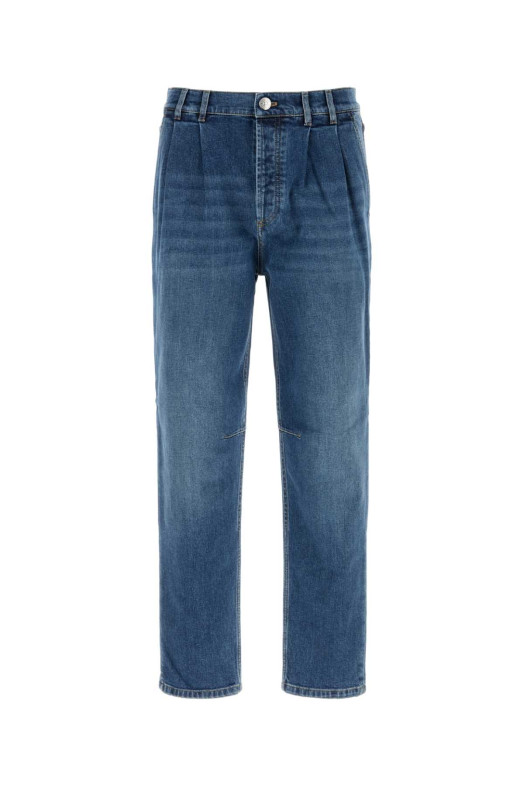 Джинси зі стрейч-деніму, чорні, BRUNELLO CUCINELLI (M283PK2510)