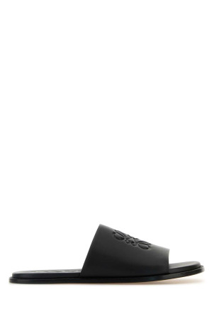 Черные кожаные тапочки Paula’s Ibiza Flex, черные LOEWE PAULA’S IBIZA (M616465X22) LOEWE PAULA'S IBIZA