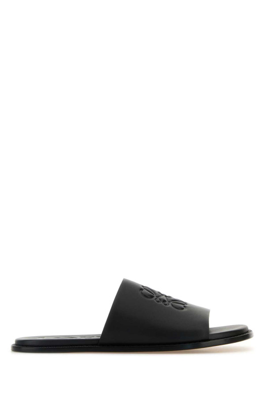 Черные кожаные тапочки Paula’s Ibiza Flex, черные LOEWE PAULA’S IBIZA (M616465X22) LOEWE PAULA'S IBIZA