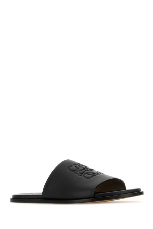 Черные кожаные тапочки Paula’s Ibiza Flex, черные LOEWE PAULA’S IBIZA (M616465X22) LOEWE PAULA'S IBIZA