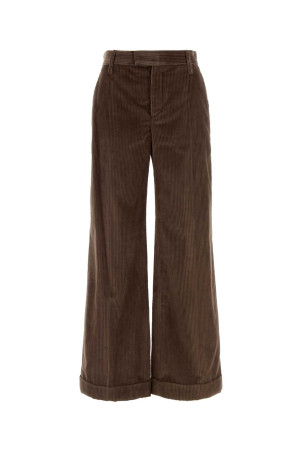 Brown corduroy wide-leg pant BRUNELLO CUCINELLI (MA180P8492)