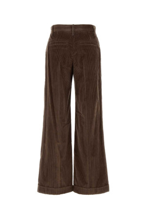 Brown corduroy wide-leg pant BRUNELLO CUCINELLI (MA180P8492)