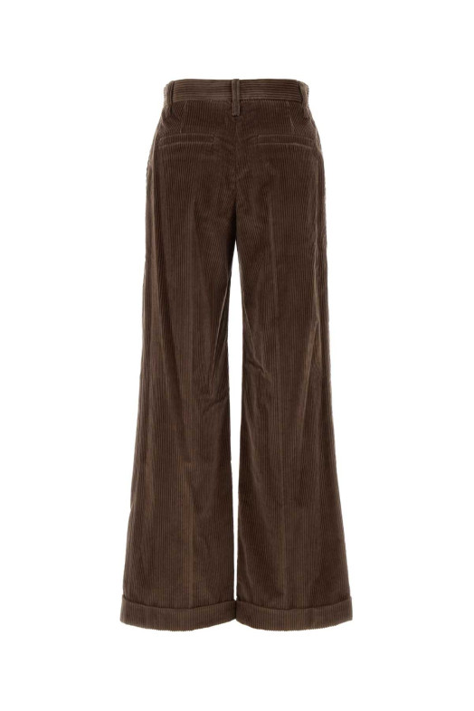 Brown corduroy wide-leg pant BRUNELLO CUCINELLI (MA180P8492)