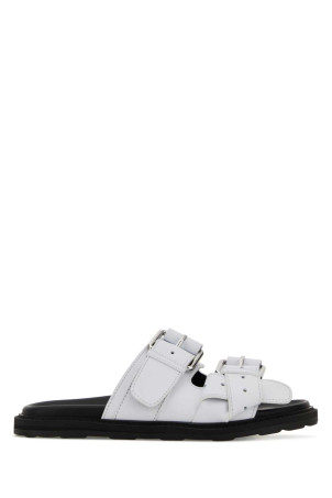 White leather slippers White MOSCHINO (MA28153G1OMF0)