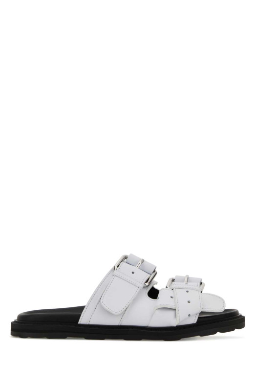 White leather slippers White MOSCHINO (MA28153G1OMF0)