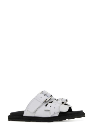 White leather slippers White MOSCHINO (MA28153G1OMF0)