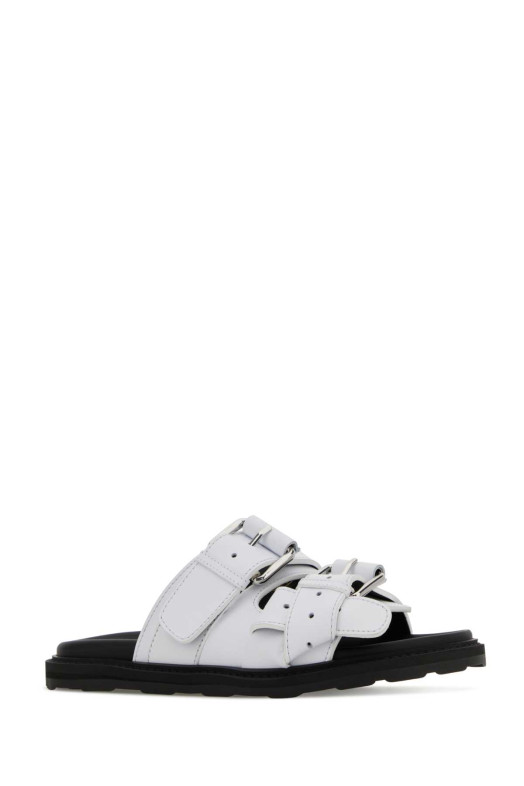 White leather slippers White MOSCHINO (MA28153G1OMF0)