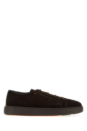 Dark brown suede Damps sneakers SANTONI (MBCD21571SMOTAOL)