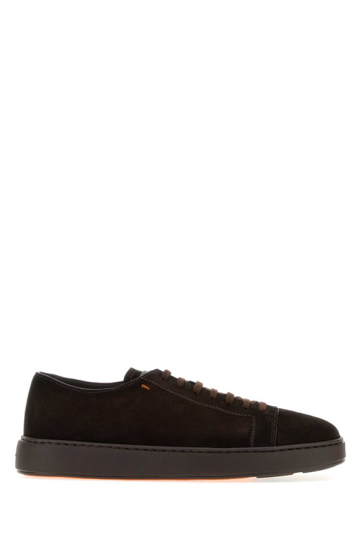 Темно-коричневые замшевые кроссовки Damps от SANTONI (MBCD21571SMOTAOL)