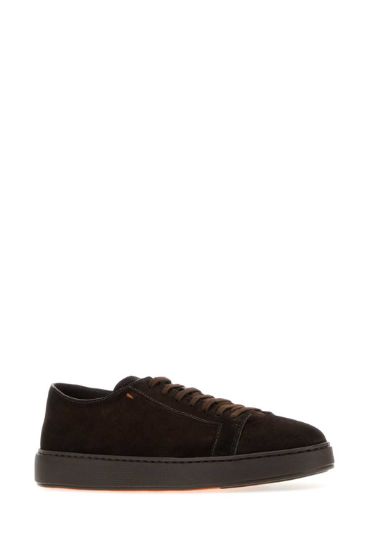 Темно-коричневые замшевые кроссовки Damps от SANTONI (MBCD21571SMOTAOL)