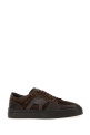 Кроссовки DBS-Sport из коричневой кожи и замши от SANTONI (MBGT22221SMOTGEU)