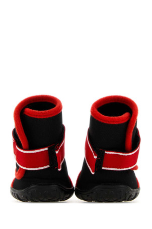 Двоколірні тканинні черевики для собак Poldo Dog Couture x Moonboot, червоні POLDO DOG COUTURE (MBSH0002)