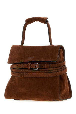 Brown suede regular Moschino Tie Me handbag MOSCHINO (MC4023PP1POF0)