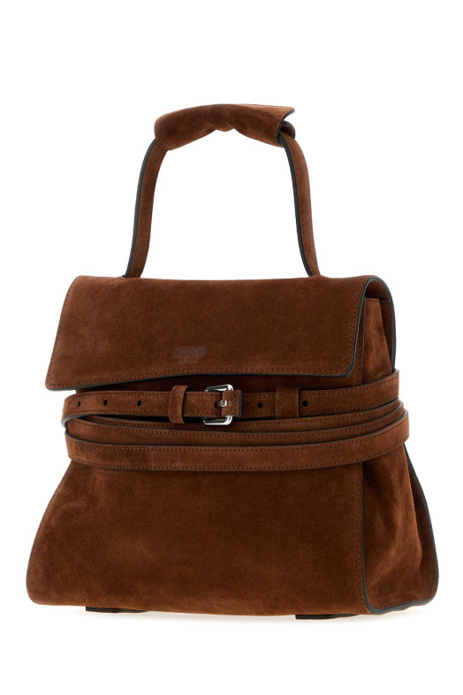 Brown suede regular Moschino Tie Me handbag MOSCHINO (MC4023PP1POF0)