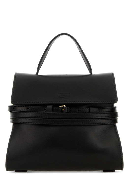 Black nappa leather small Tie Me handbag MOSCHINO (MC4163PP0OOA0)
