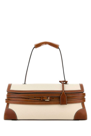 Sand canvas shoulder bag White MOSCHINO (MC4235PP0OOO9)