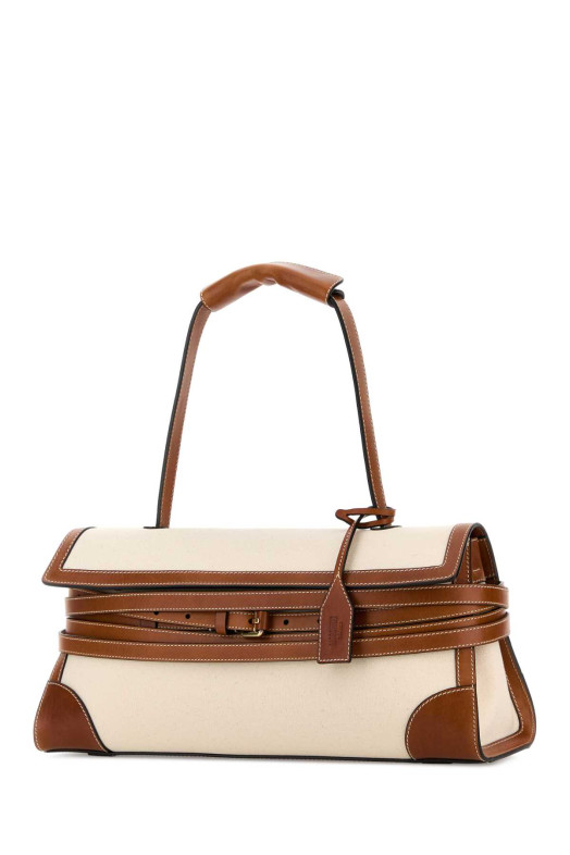 Sand canvas shoulder bag White MOSCHINO (MC4235PP0OOO9)