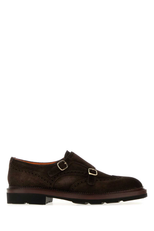 Замшеві лофери Kalama від SANTONI коричневого кольору (MCCO19160JL4GRVR)