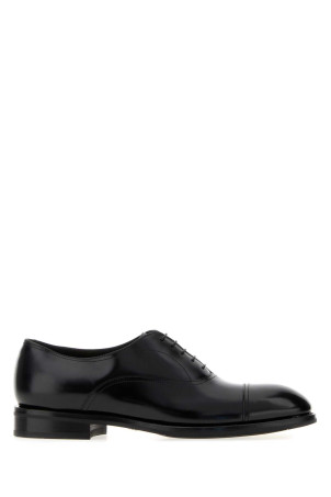 Black leather Laafe lace-up shoes SANTONI (MCJS18344PI5HNTG)