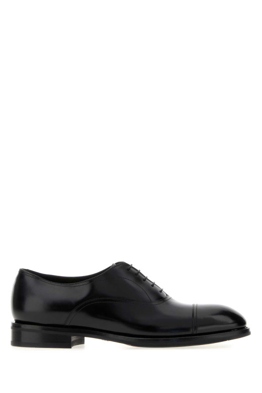 Black leather Laafe lace-up shoes SANTONI (MCJS18344PI5HNTG)