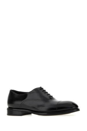 Black leather Laafe lace-up shoes SANTONI (MCJS18344PI5HNTG)